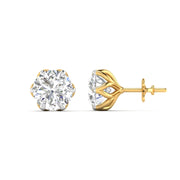 2 Carat Each Rosette Diamond Studs
