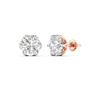 2 Carat Each Rosette Diamond Studs