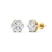2 Carat Each Rosette Diamond Studs