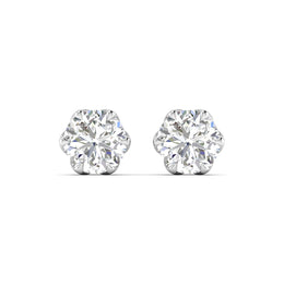 2 Carat Each Rosette Diamond Studs