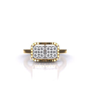 Brisa Square Halo Dimaond Ring