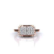 Brisa Square Halo Dimaond Ring