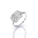 Brisa Square Halo Dimaond Ring