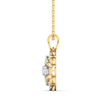 Carat Diamond Rose Gold Flower Pendant