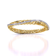 Carol Trellis Diamonds Bangle Pair