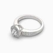 Round Casual Solitaire Diamond Ring