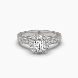 Round Casual Solitaire Diamond Ring