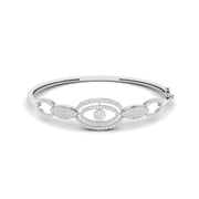 Oval Pattern Diamond Bangle