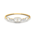 Oval Pattern Diamond Bangle