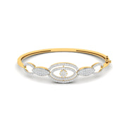 Oval Pattern Diamond Bangle