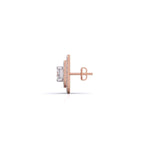 Centre 1 Carat Each Layered Diamond Earrings