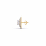 Centre 1 Carat Each Layered Diamond Earrings