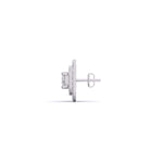 Centre 1 Carat Each Layered Diamond Earrings