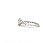 Solitaire Diamond & Marquise Side Diamonds Ring