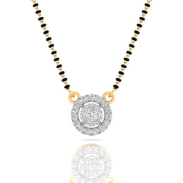 Circle Diamond Mangalsutra Pendant