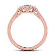 Classic Crescent Diamond Ring