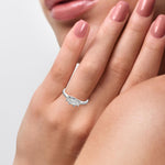 Classic Crescent Diamond Ring
