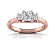 Classic Crescent Diamond Ring