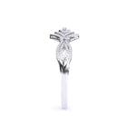 Intricate Wave Design Round Diamond Bangle