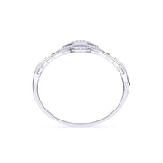 Intricate Wave Design Round Diamond Bangle