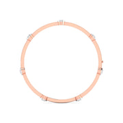 Bezel Set Cluster Diamond Bangle