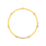Bezel Set Cluster Diamond Bangle