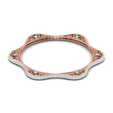 Intricately Lab Grown Diamond Bangle Pair