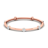 Bezel Set Cluster Diamond Bangle