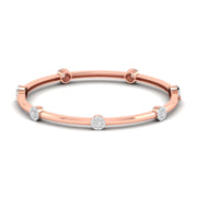 Bezel Set Cluster Diamond Bangle