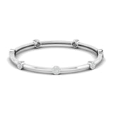 Bezel Set Cluster Diamond Bangle