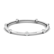 Bezel Set Cluster Diamond Bangle