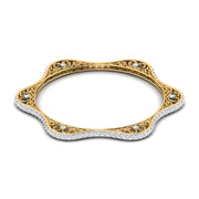 Intricately Lab Grown Diamond Bangle Pair