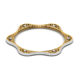 Intricately Lab Grown Diamond Bangle Pair