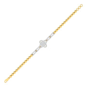Clove Motif Diamond Chain Bracelet