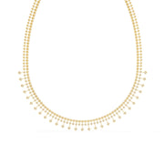 Tennis Necklace with Dangling Stones