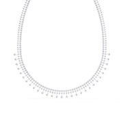 Tennis Necklace with Dangling Stones