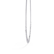 Tennis Necklace with Dangling Stones