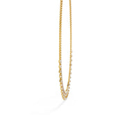 Tennis Necklace with Dangling Stones