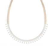 Tennis Necklace with Dangling Stones