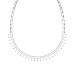 Tennis Necklace with Dangling Stones