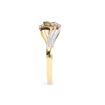 Classic Floral Design With Small Diamond's Bangle