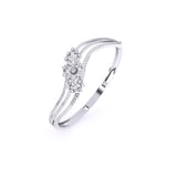 Classic Floral Design With Small Diamond's Bangle