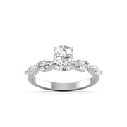 1.04 Carat Classic Oval Diamond Ring