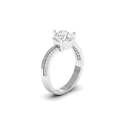 1 Carat Radiance Solitaire Diamond Ring with Split Shank
