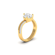 1 Carat Radiance Solitaire Diamond Ring with Split Shank