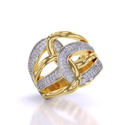 Classy Shimmering Diamond Cluster Ring