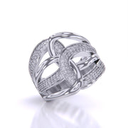 Classy Shimmering Diamond Cluster Ring