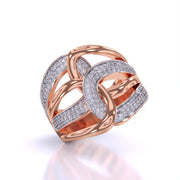 Classy Shimmering Diamond Cluster Ring