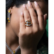 Classy Shimmering Diamond Cluster Ring