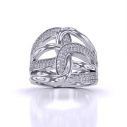 Classy Shimmering Diamond Cluster Ring